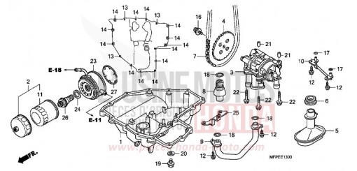 CARTER D'HUILE/POMPE A HUILE CB1300SAA de 2010
